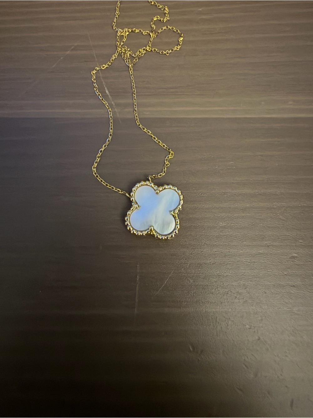 14k Gold Clover Necklace - Picture 4 of 5